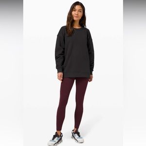 Lululemon Perfectly Oversized Crew, size 0, black